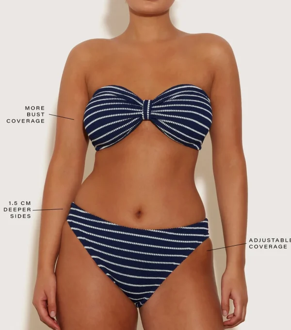 Hunza G Bikini Sets | Bandeau-Coverage Jean Bikini -