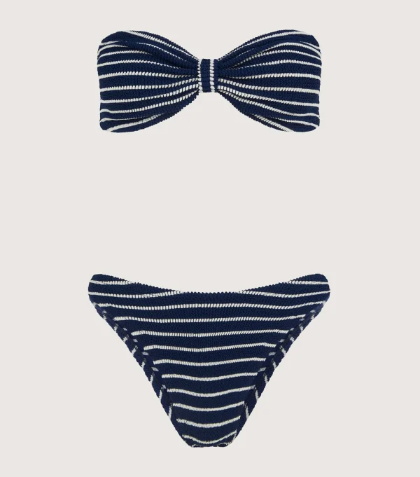 Hunza G Bikini Sets | Bandeau-Coverage Jean Bikini -